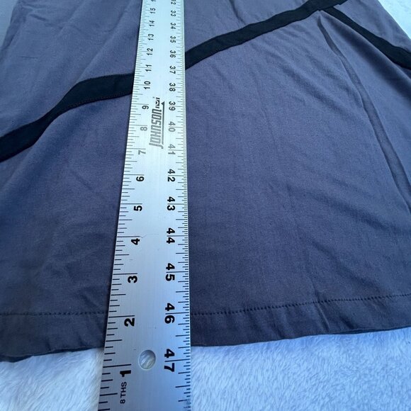 Cupcake International Gray Geometric V-Neck Midi Dress Medium Cap Sleeve New - Picture 7 of 7